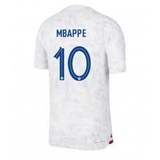 Frankrike Kylian Mbappe #10 Borta Kläder VM 2022 Kortärmad
